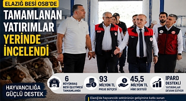 Elazığ Besi OSB'de 93 Milyon TL'lik Yatırım Yerinde İncelendi
