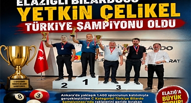 Elazığlı Bilardocu Yetkin Çelikel Türkiye Şampiyonu Oldu