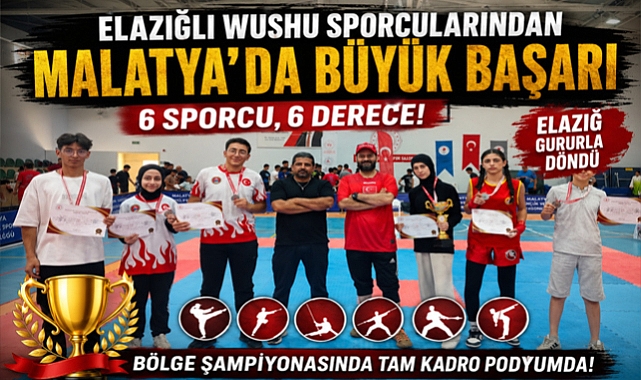Elazığlı Wushu Sporcularından Malatya'da Büyük Başarı