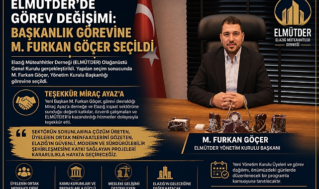 ELMÜTDER'DE Görev Değişimi: Başkanlık Görevine M.Furkan Göçer Seçildi