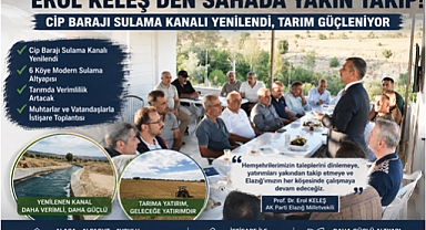 Erol Keleş, Cip Barajı Sulama Kanalı'nda İncelemelerde Bulundu