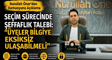 Nurullah Öner'den ETSO Seçim Sürecine Şeffaflık Çağrısı: Üyeler Bilgiye Eksiksiz Ulaşabilmeli