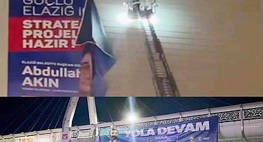 AK Parti Beledi Başkanı Şerifoğulları, Hırsını, Akın'ın Seçim Posterlerini Söktürmekte Aldı